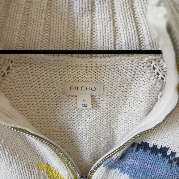 NWT Anthropologie Pilcro Fish Icon Zip-Up Sweater - Picture 10 of 11